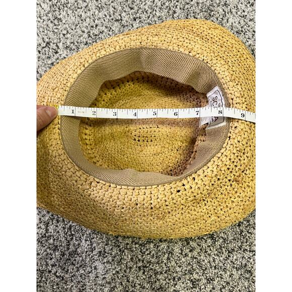Scala Women’s Natural Fibers Straw Hat Natural/Pink Summer Casual Sun Protection - Picture 6 of 8